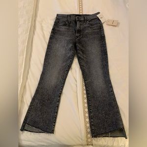Mother Insider crop fray jeans
